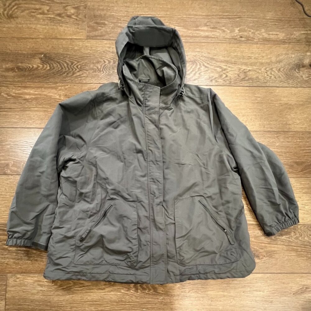 Lands End Outfitters Men's Fleece Lined Outrigger Jacket, Gray, Sz 2XL, Hooded